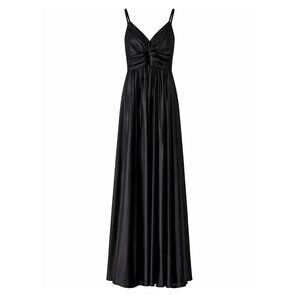 City Triangles Black Satin Sleeveless Gown Large